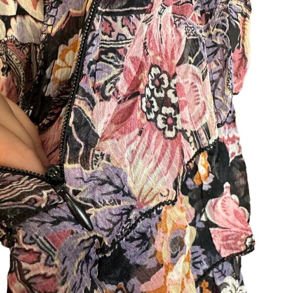 Just Margo Womens Floral Boho Ruffle Dress – Made in Italy, Size Small - Picture 10 of 14